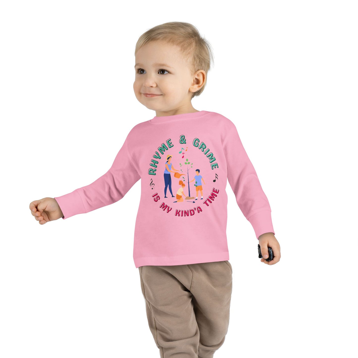 Rhyme and Grime is My Kind'a Time - Nature - Toddler Long Sleeve Tee (USA Printer)
