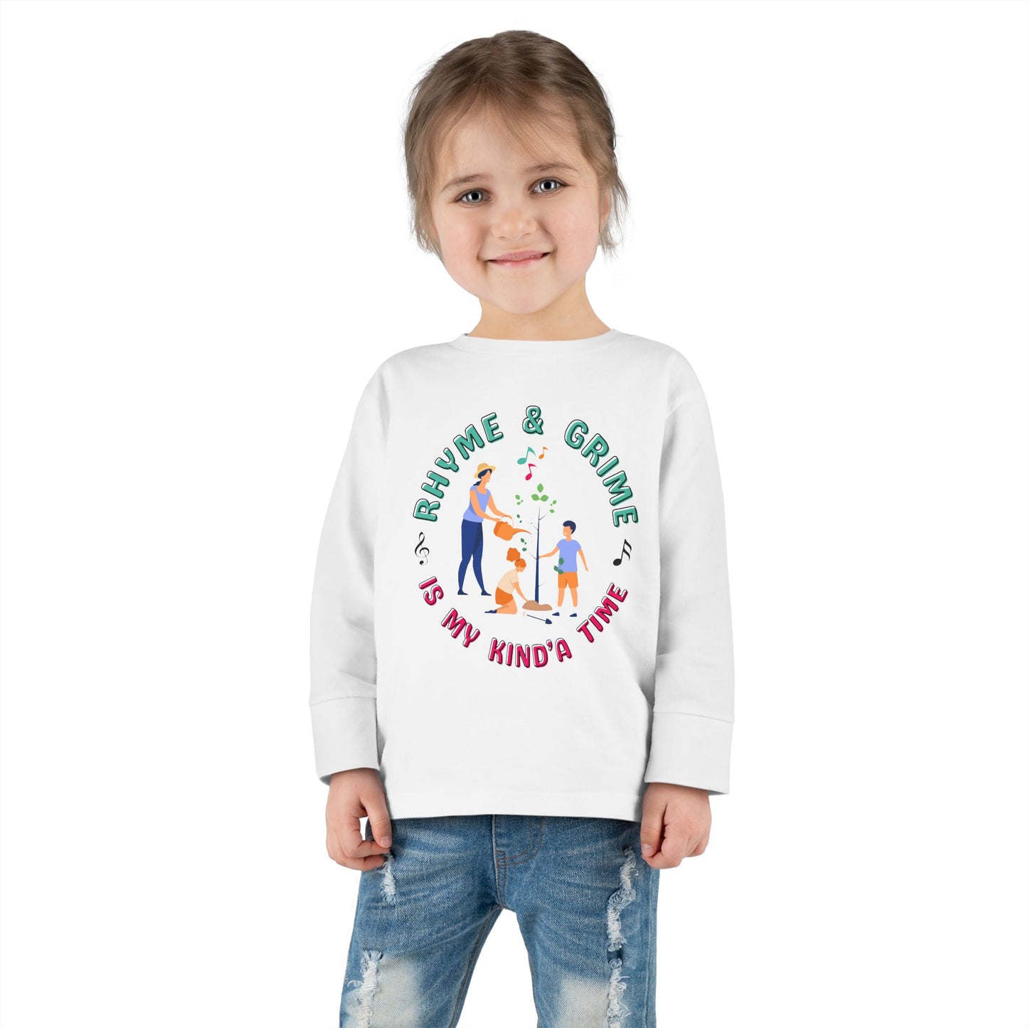 Rhyme and Grime is My Kind'a Time - Nature - Toddler Long Sleeve Tee (USA Printer)