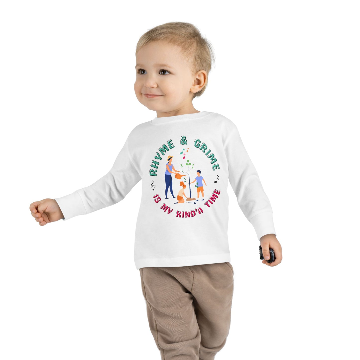 Rhyme and Grime is My Kind'a Time - Nature - Toddler Long Sleeve Tee (USA Printer)
