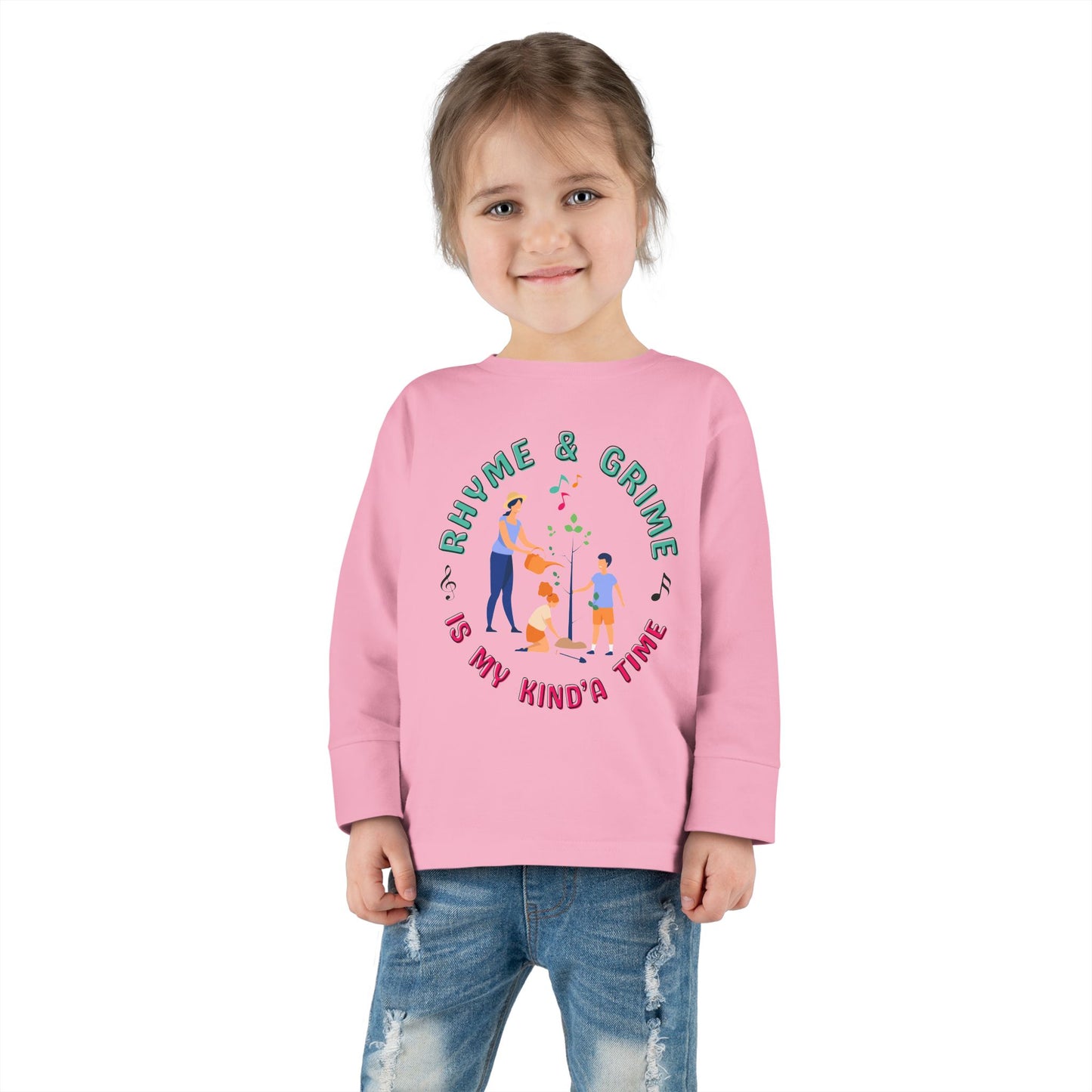 Rhyme and Grime is My Kind'a Time - Nature - Toddler Long Sleeve Tee (USA Printer)