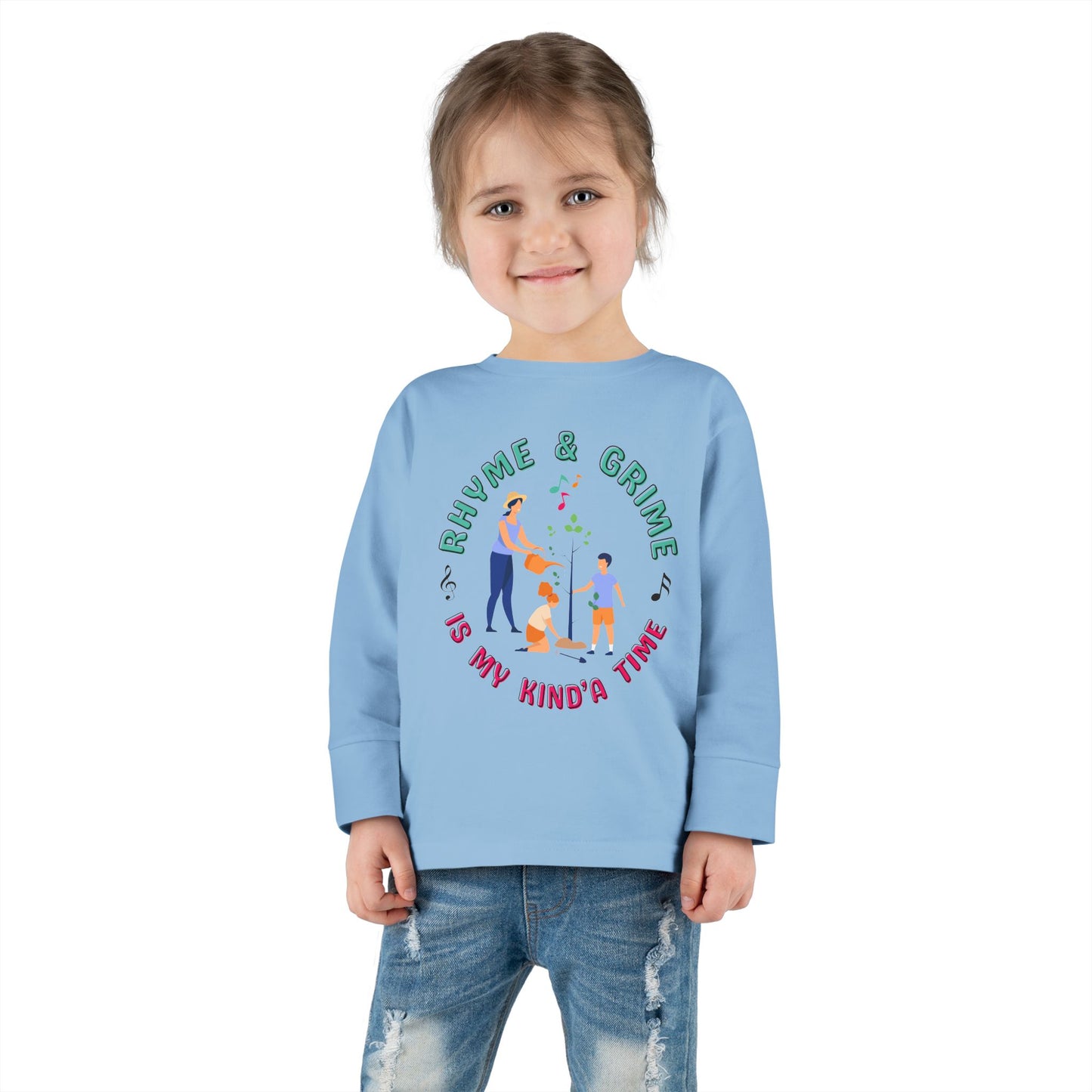 Rhyme and Grime is My Kind'a Time - Nature - Toddler Long Sleeve Tee (USA Printer)